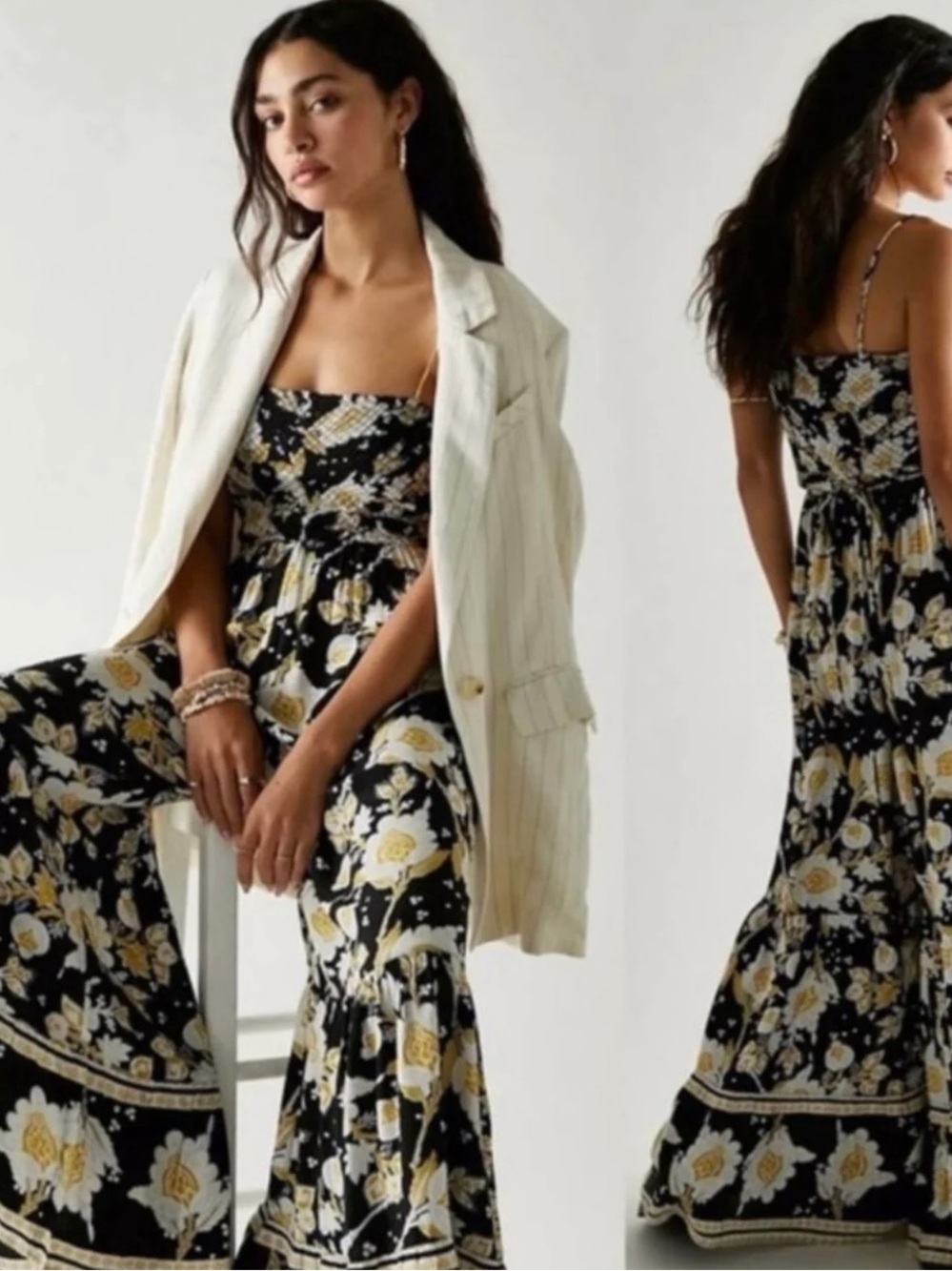 Free People Little Of Your Love Jumpsuit Moonless‎ Combo Size Small